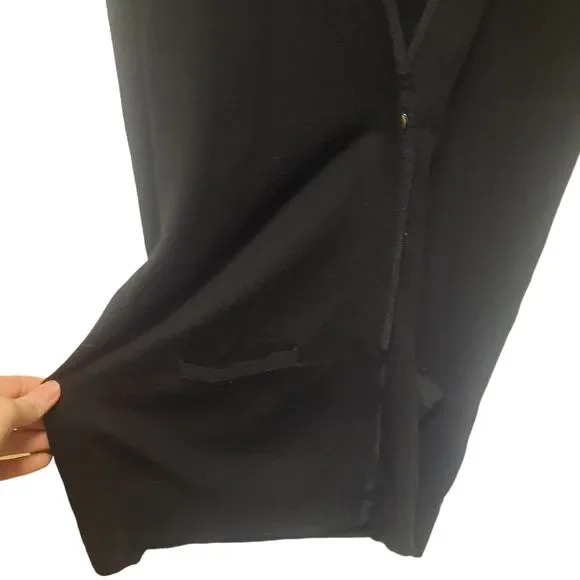 Banana Republic 100% Extra Fine Marino Wool Button Up Cardigan Sweater Black XS - Picture 8 of 9